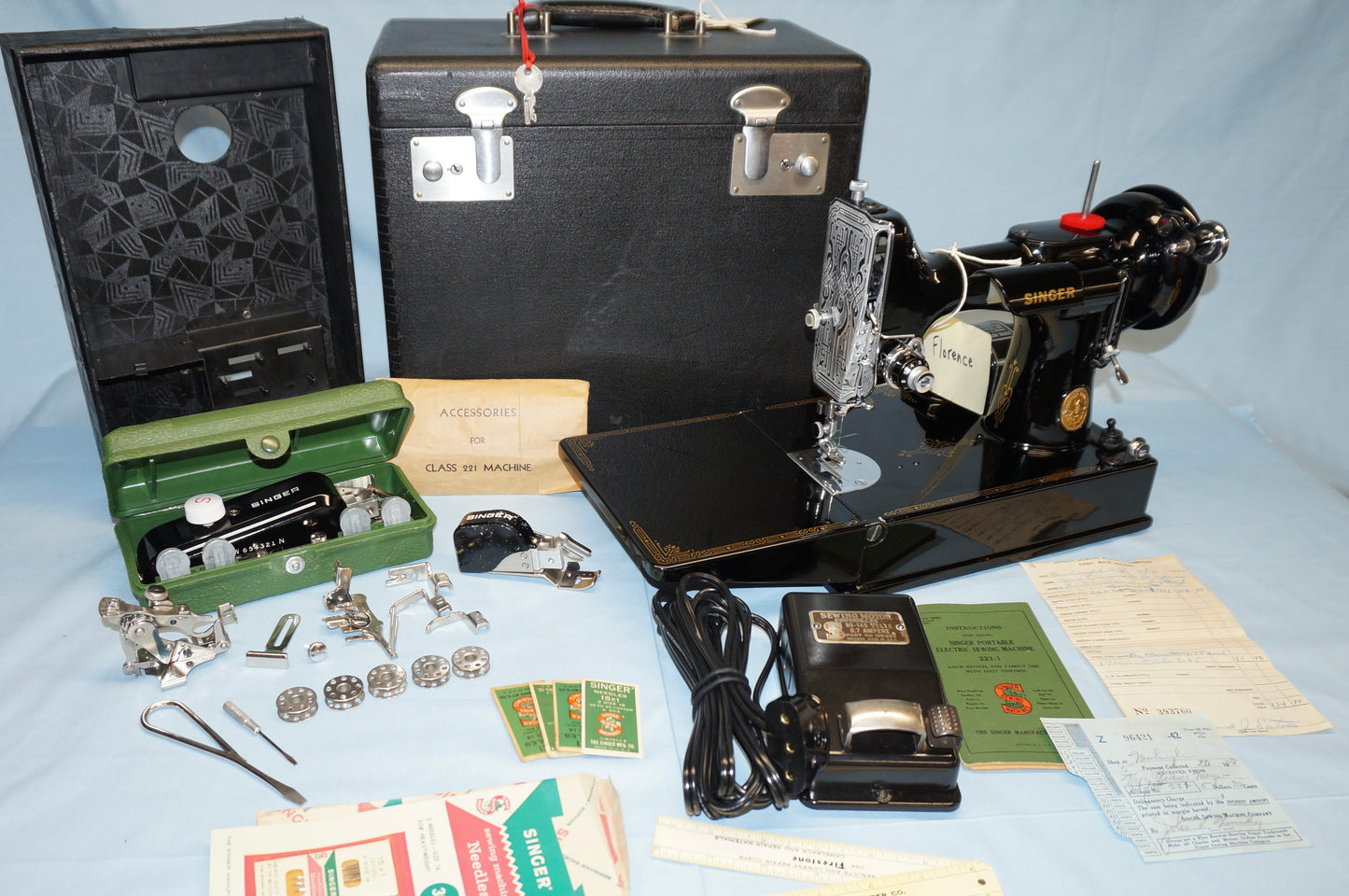 Featherweight Florence view of complete kit